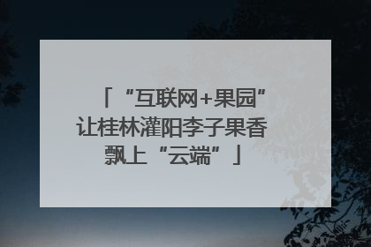 “互联网+果园”让桂林灌阳李子果香飘上“云端”