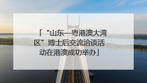 “山东—粤港澳大湾区”博士后交流洽谈活动在港澳成功举办