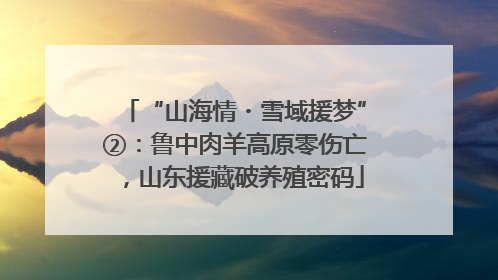“山海情・雪域援梦”②：鲁中肉羊高原零伤亡，山东援藏破养殖密码
