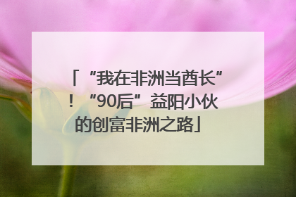 “我在非洲当酋长”！“90后”益阳小伙的创富非洲之路