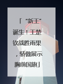 “新王”诞生！王楚钦战胜雨果，骄傲展示胸前国旗