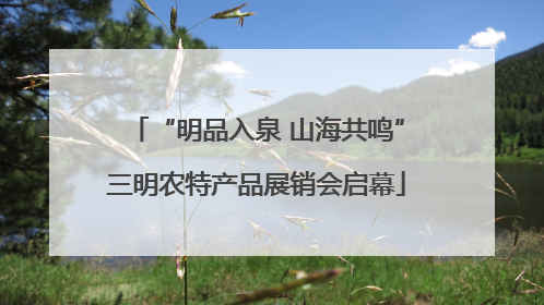 “明品入泉 山海共鸣”三明农特产品展销会启幕
