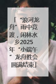 “浪河龙舟”雨中竞渡，闲林水乡2025年“小端午”龙舟胜会圆满结束