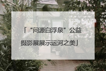 “问源白浮泉”公益摄影展展示运河之美