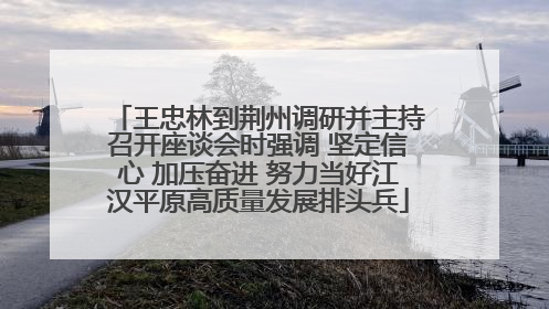 王忠林到荆州调研并主持召开座谈会时强调 坚定信心 加压奋进 努力当好江汉平原高质量发展排头兵