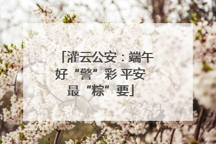 灌云公安：端午好“警”彩 平安最“粽”要