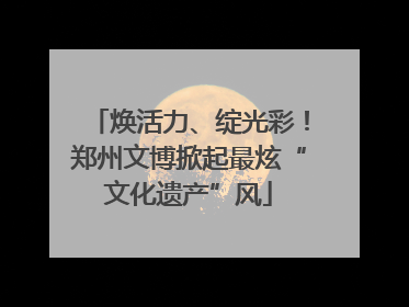焕活力、绽光彩！郑州文博掀起最炫“文化遗产”风
