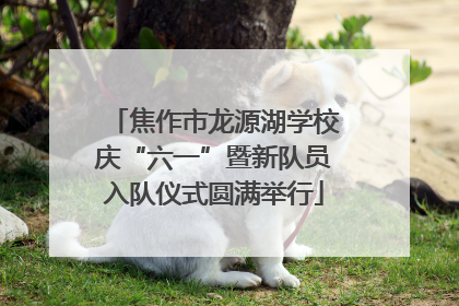 焦作市龙源湖学校庆“六一”暨新队员入队仪式圆满举行