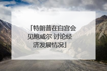 特朗普在白宫会见鲍威尔 讨论经济发展情况