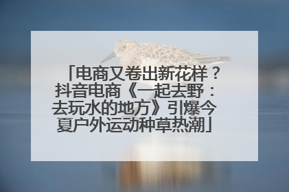 电商又卷出新花样？抖音电商《一起去野：去玩水的地方》引爆今夏户外运动种草热潮