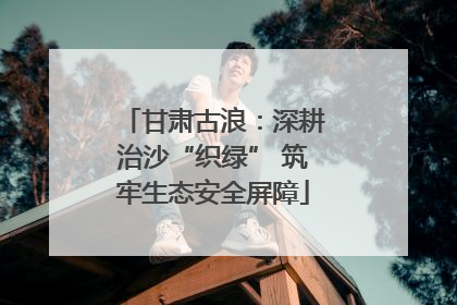 甘肃古浪：深耕治沙“织绿” 筑牢生态安全屏障