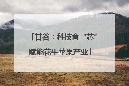 甘谷：科技育“芯”赋能花牛苹果产业