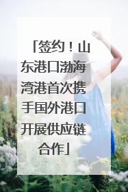 签约！山东港口渤海湾港首次携手国外港口开展供应链合作