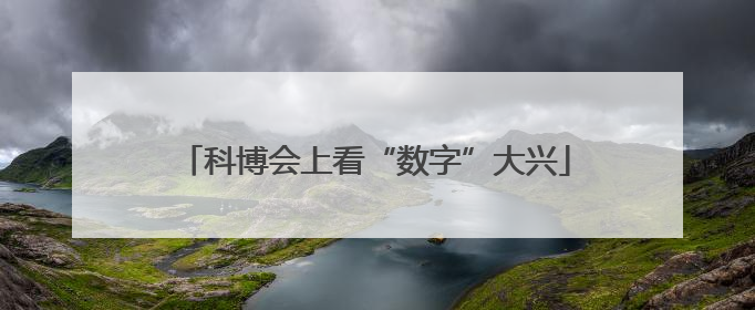 科博会上看“数字”大兴
