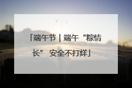 端午节｜端午“粽情长” 安全不打烊