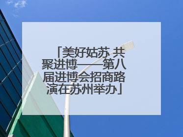 美好姑苏 共聚进博——第八届进博会招商路演在苏州举办