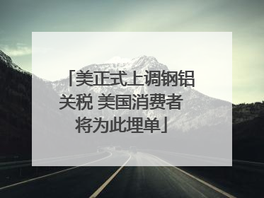 美正式上调钢铝关税 美国消费者将为此埋单