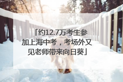 约12.7万考生参加上海中考，考场外又见老师带来向日葵