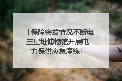 保障突发情况不断电 三星堆博物馆开展电力保供应急演练