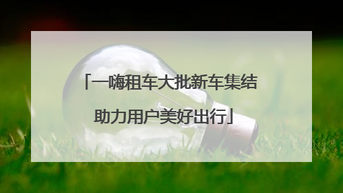 一嗨租车大批新车集结 助力用户美好出行