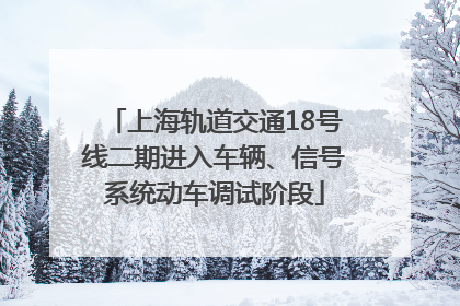 上海轨道交通18号线二期进入车辆、信号系统动车调试阶段