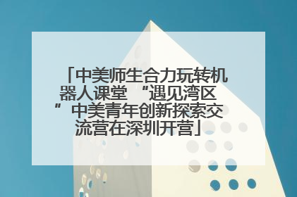 中美师生合力玩转机器人课堂 “遇见湾区”中美青年创新探索交流营在深圳开营