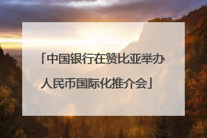 中国银行在赞比亚举办人民币国际化推介会
