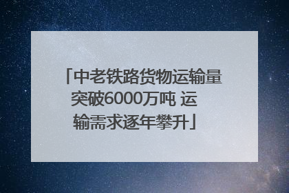 中老铁路货物运输量突破6000万吨 运输需求逐年攀升
