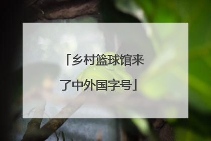 乡村篮球馆来了中外国字号