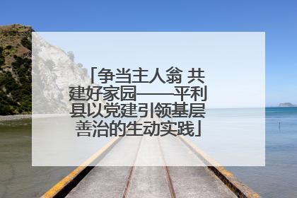争当主人翁 共建好家园——平利县以党建引领基层善治的生动实践