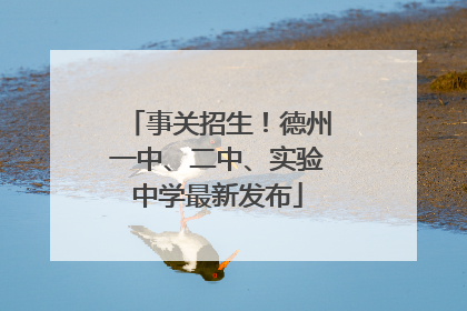 事关招生！德州一中、二中、实验中学最新发布