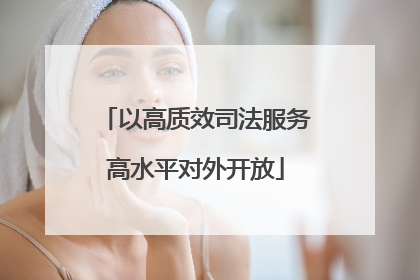 以高质效司法服务高水平对外开放