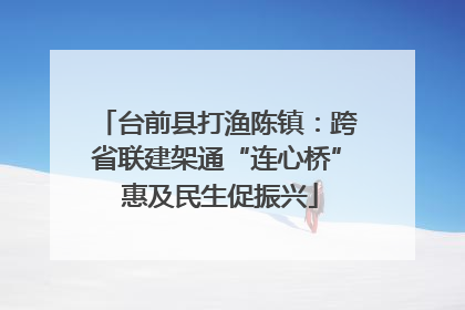 台前县打渔陈镇：跨省联建架通“连心桥” 惠及民生促振兴