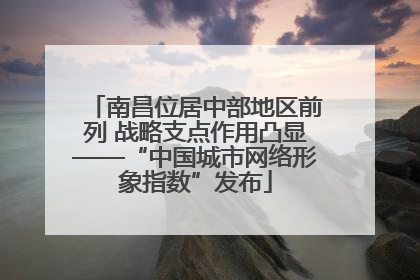 南昌位居中部地区前列 战略支点作用凸显——“中国城市网络形象指数”发布