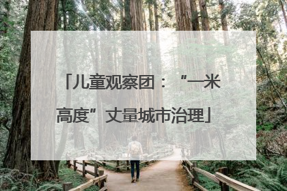 儿童观察团：“一米高度”丈量城市治理