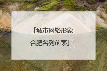 城市网络形象合肥名列前茅