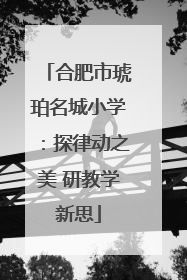 合肥市琥珀名城小学：探律动之美 研教学新思