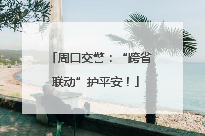 周口交警：“跨省联动”护平安！