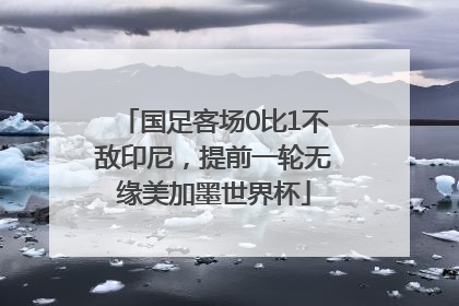 国足客场0比1不敌印尼，提前一轮无缘美加墨世界杯