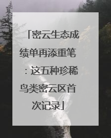 密云生态成绩单再添重笔：这五种珍稀鸟类密云区首次记录
