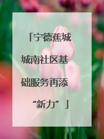 宁德蕉城城南社区基础服务再添“新力”