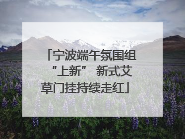 宁波端午氛围组“上新” 新式艾草门挂持续走红