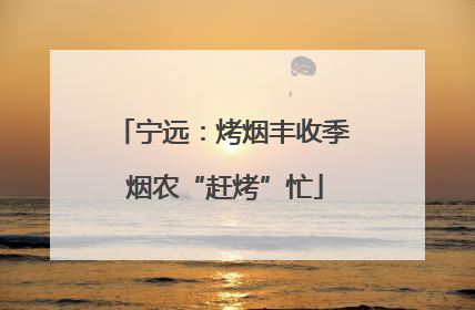 宁远：烤烟丰收季 烟农“赶烤”忙
