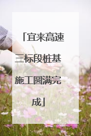 宜来高速三标段桩基施工圆满完成