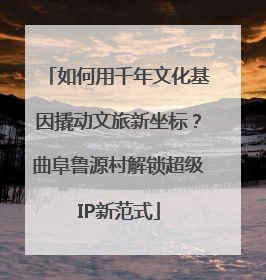 如何用千年文化基因撬动文旅新坐标？曲阜鲁源村解锁超级IP新范式
