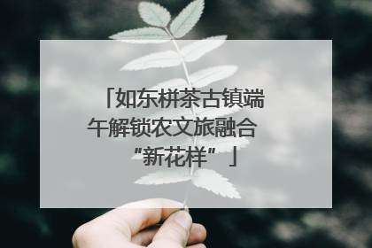 如东栟茶古镇端午解锁农文旅融合“新花样”