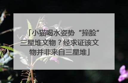 小猫喝水姿势“撞脸”三星堆文物？经求证该文物并非来自三星堆