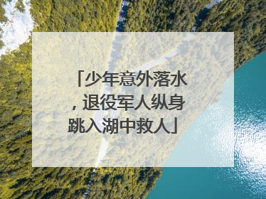 少年意外落水，退役军人纵身跳入湖中救人