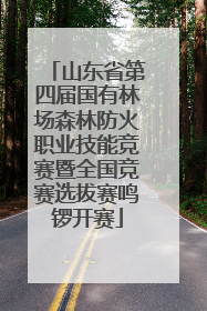 山东省第四届国有林场森林防火职业技能竞赛暨全国竞赛选拔赛鸣锣开赛