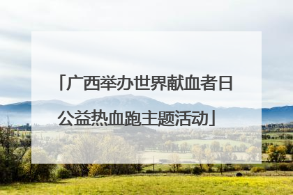 广西举办世界献血者日公益热血跑主题活动